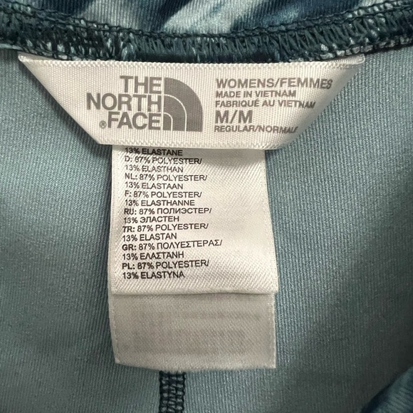 The North Face Blue Women’s Leggings w/ Abstract Pattern Reflective Stripes sz M - Picture 4 of 7